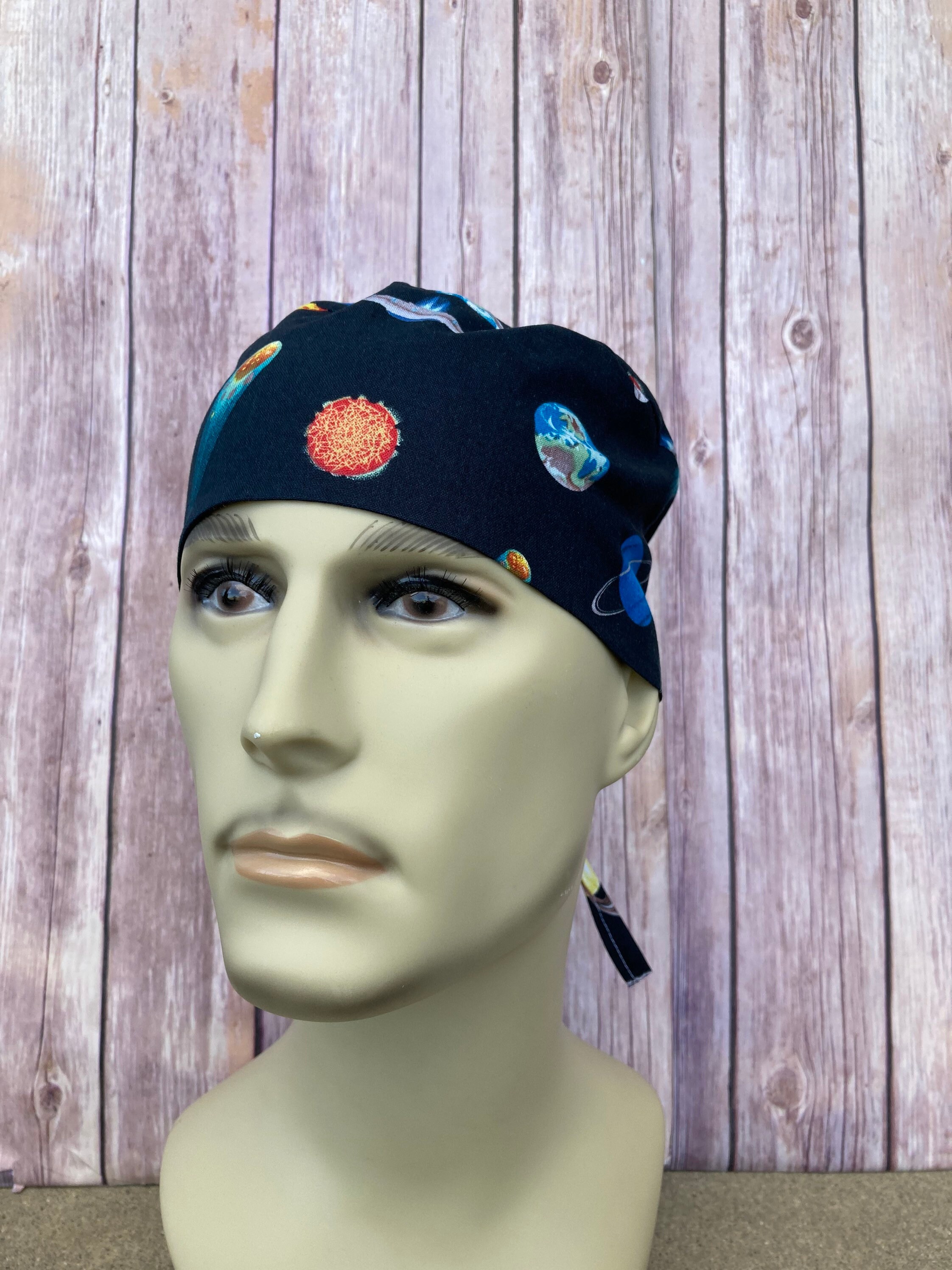 Men's Scrub Hat Men's Scrub Cap Men's Tieback Etsy