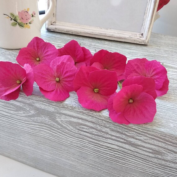 hot pink flower hair clip