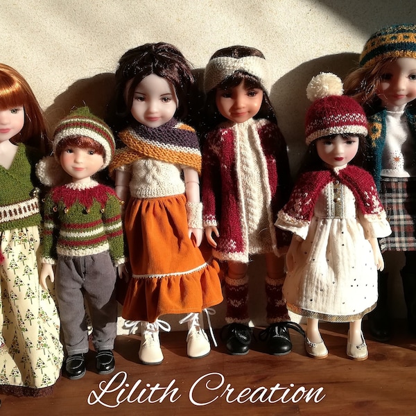 Winter Christmas Xmas Doll outfits for Ruby Red Fashion Friends Dolls clothing RRFF Dolls Handmade Lilith Creation