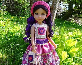 Traje de muñeca Gypsy Boho para Ruby Red Fashion Dolls ropa RRFF Dolls Handmade Lilith Creation