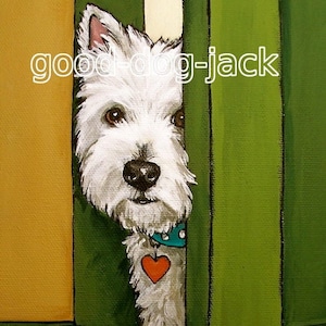 ACEO Print Westie Dog Miniature print West Highland Terrier #609