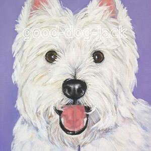 ACEO Print Westie Dog Miniature print West Highland Terrier #609