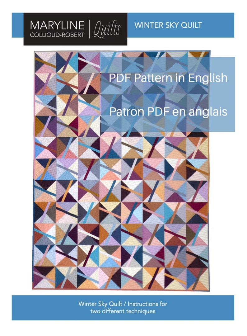 Winter Sky Quilt Pattern in English Etsy