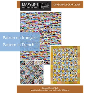Diagonal Scrap Quilt in French