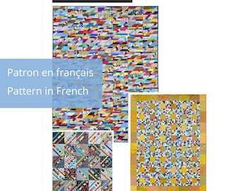 Diagonal Scrap Quilt in French