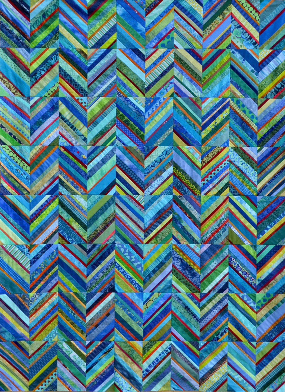 Zigzag string quilt in english etsy