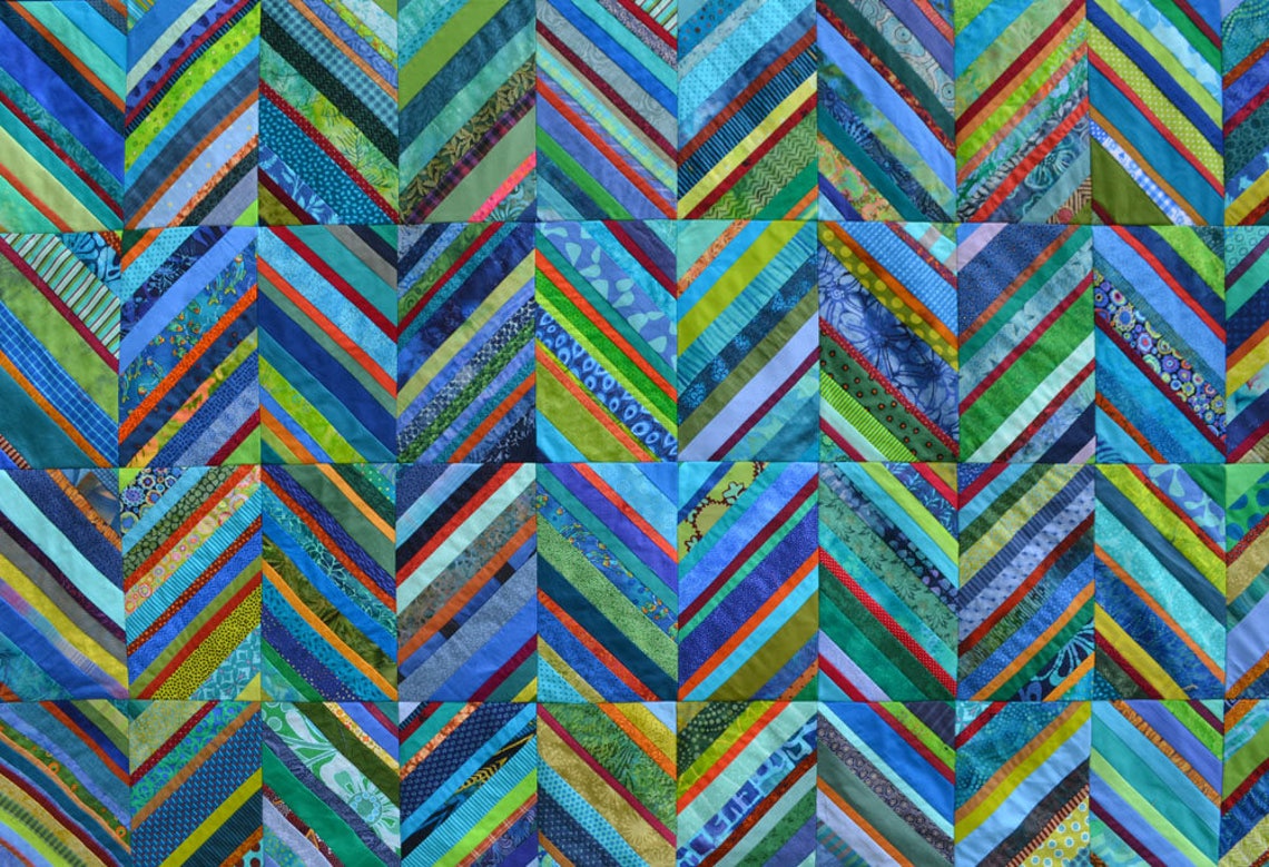 Zigzag string quilt in french etsy