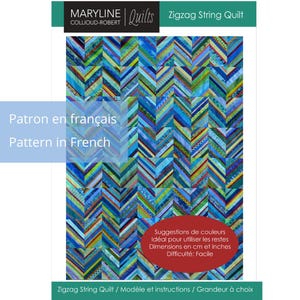 Edredón de tiras en zigzag en francés