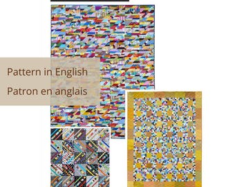 Diagonal Scrap Quilt in English
