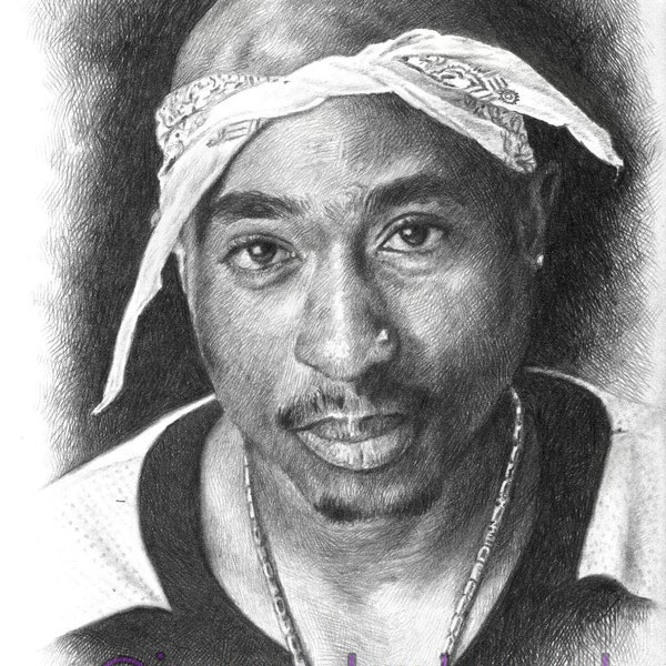 Tupac 5" x 8"