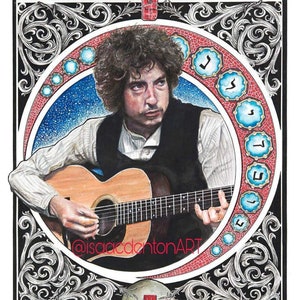 Bob Dylan 12.5 x 20.25