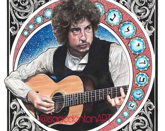 Bob Dylan 12.5 x 20.25