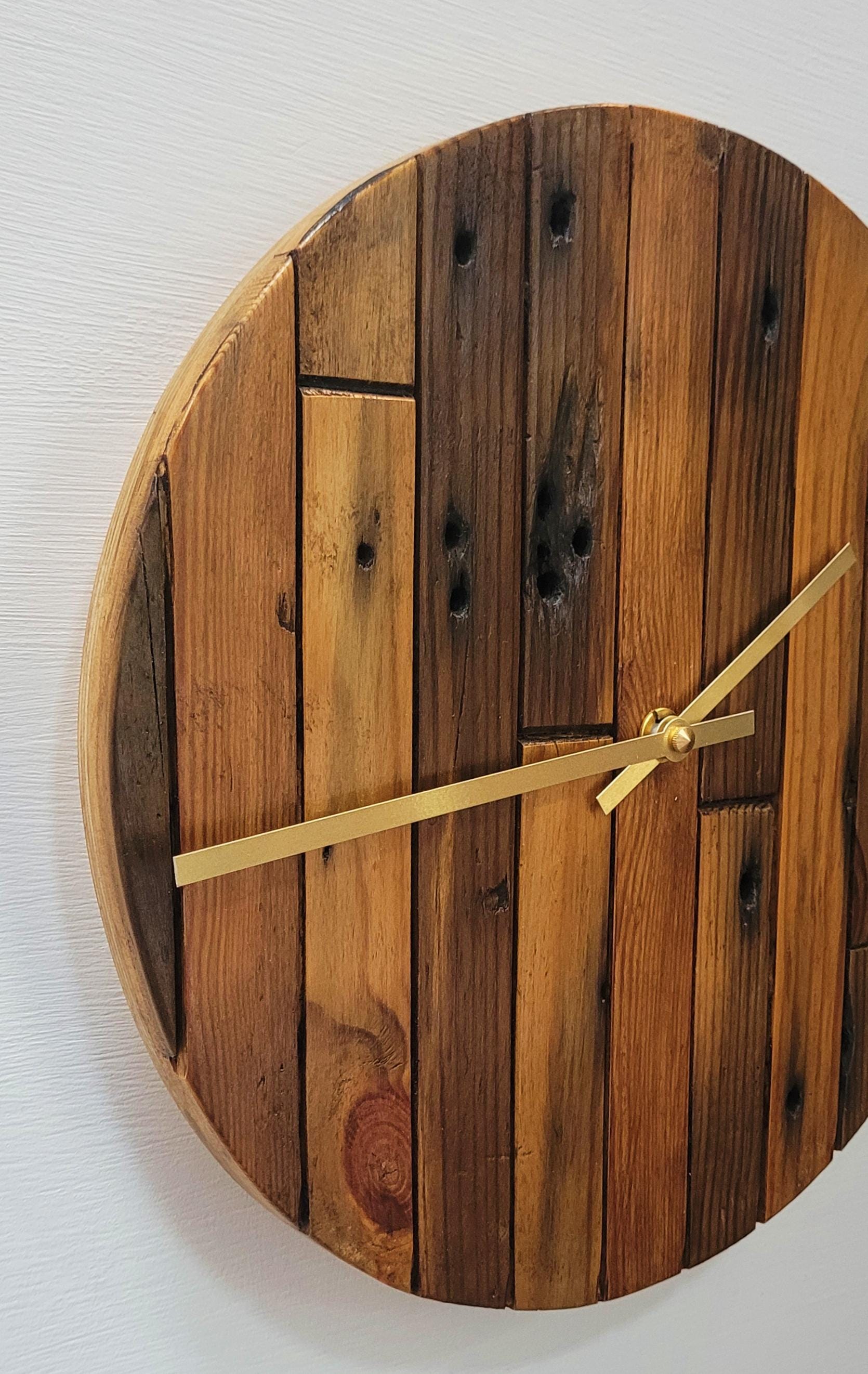 Rustic Wooden Wall Clock