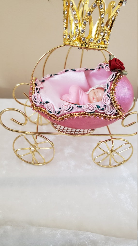 Dekorierter Baby kinderwagen Echtgans Eierschale rosa | Etsy