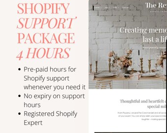 Paquete de soporte para sitios web de Shopify - 4 horas