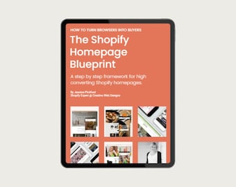 Plan de página de inicio de Shopify - Guía estratégica de Shopify para propietarios de tiendas / Descarga digital instantánea en PDF