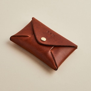 Pochette en cuir faite à la main avec initiales personnalisées / Sac à main à langer en cuir pour homme / Cadeau personnalisé pour lui / Cadeau de troisième anniversaire