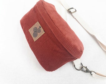 Belly bag small corduroy red - hip bag - crossbody bag - belt bag