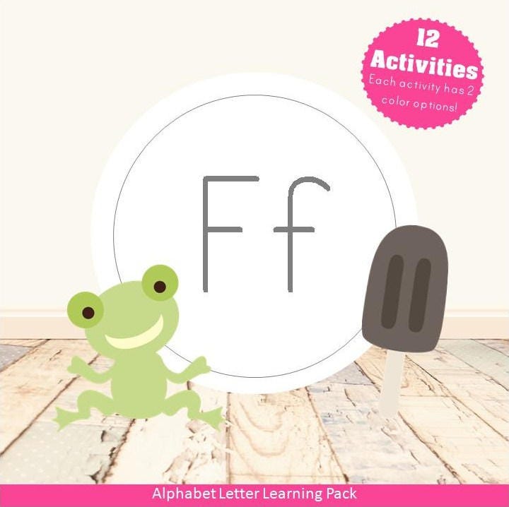 Letter F Alphabet Letter Learning Pack | Etsy