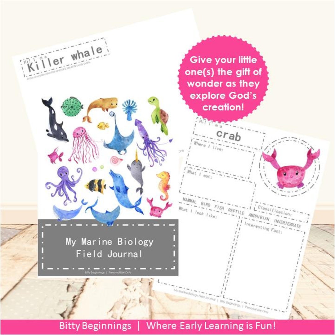 My Marine Biology Field Journal Etsy