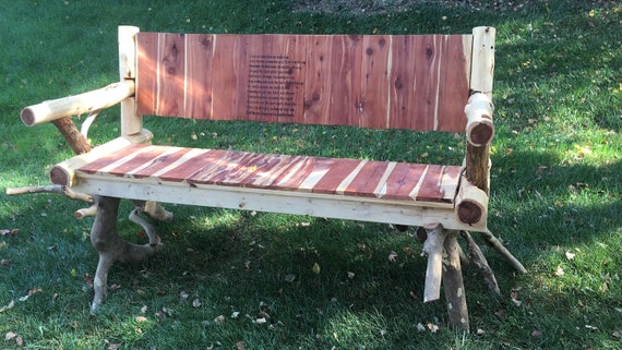 Rustic Log Bench Large Cedar Furniture Hand Crafted Bench Etsy