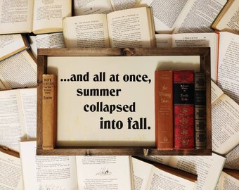 Fall Quote Book Art