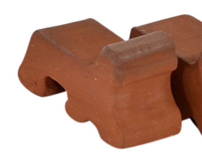 Ceramic Pot Feet Set of 4. Handmade Ceramic Tiered Pattern Pot Risers