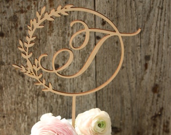 Initial letters cake topper for wedding,personalized cake topper,wedding cake topper,wood cake topper,wedding initials