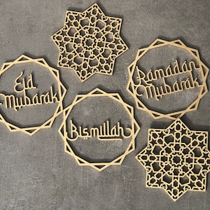 6 Ramadan Dekore Eid Dekor Ramadan Kareem Ramadan Dekorationen Eid Geschenke Islamische Tischdekoration Islamische WandKunst Ramadan Mubarak