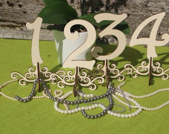 Free standing Wedding  table numbers /Wooden table numbers names/Free standing table numbers/Cutout table numbers/Wedding set of numbers