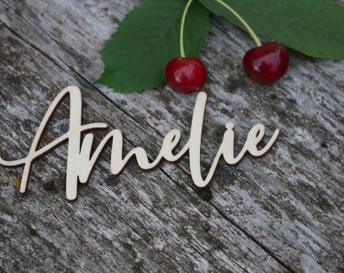 Laser Cut Wood Names Custom Laser Cut Name Signs Wedding Place Etsy