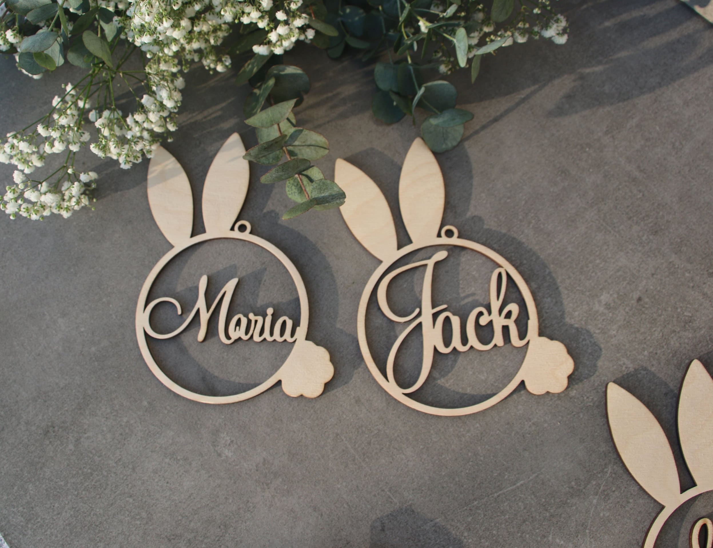 RABBIT Tags Easter Basket Tag Rabbit Personalized Easter Name - Etsy