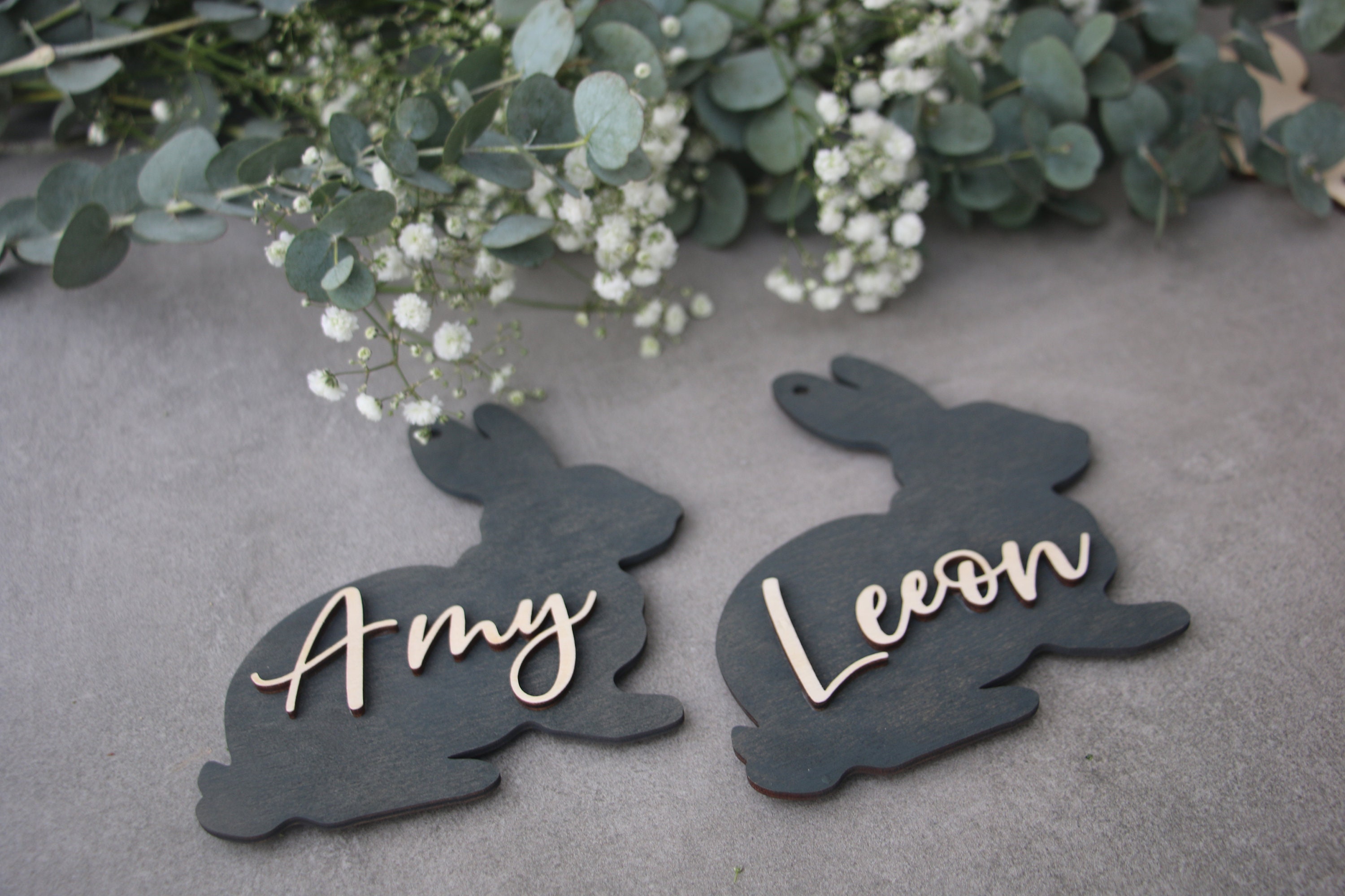 Rabbit Tags Easter Basket Tag Rabbit Personalized Easter Name Tags ...