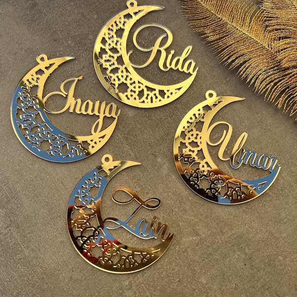 Eid decorations Ramadan tree decors EID MUBARAK decorations Custom Name Eid decorsMubarak sign Ramadan signEid Mubarak tags Islamic decors