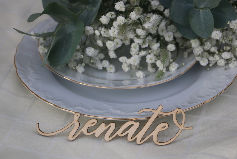 29 Laser cut custom wedding place nameCustom wood wedding signsWooden place cards WEDDING table decorLaser cut namesTAGS for wedding