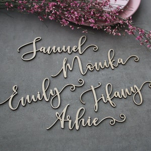 Place cards Wedding place cards Custom Laser Cut Names Place Setting Sign Dinner Party Place Card Wedding Escort Card Party Decoration
