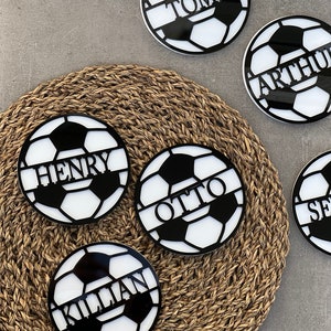 Aangepaste voetbal naam teken verjaardag voetbal decor gepersonaliseerde NameSign houten naam gepersonaliseerde naam teken houten naam teken kinderen naam teken