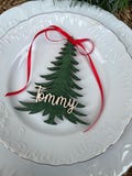 3D Christmas Tree Place Cards: Birch Wood Holiday Table Decor product logo