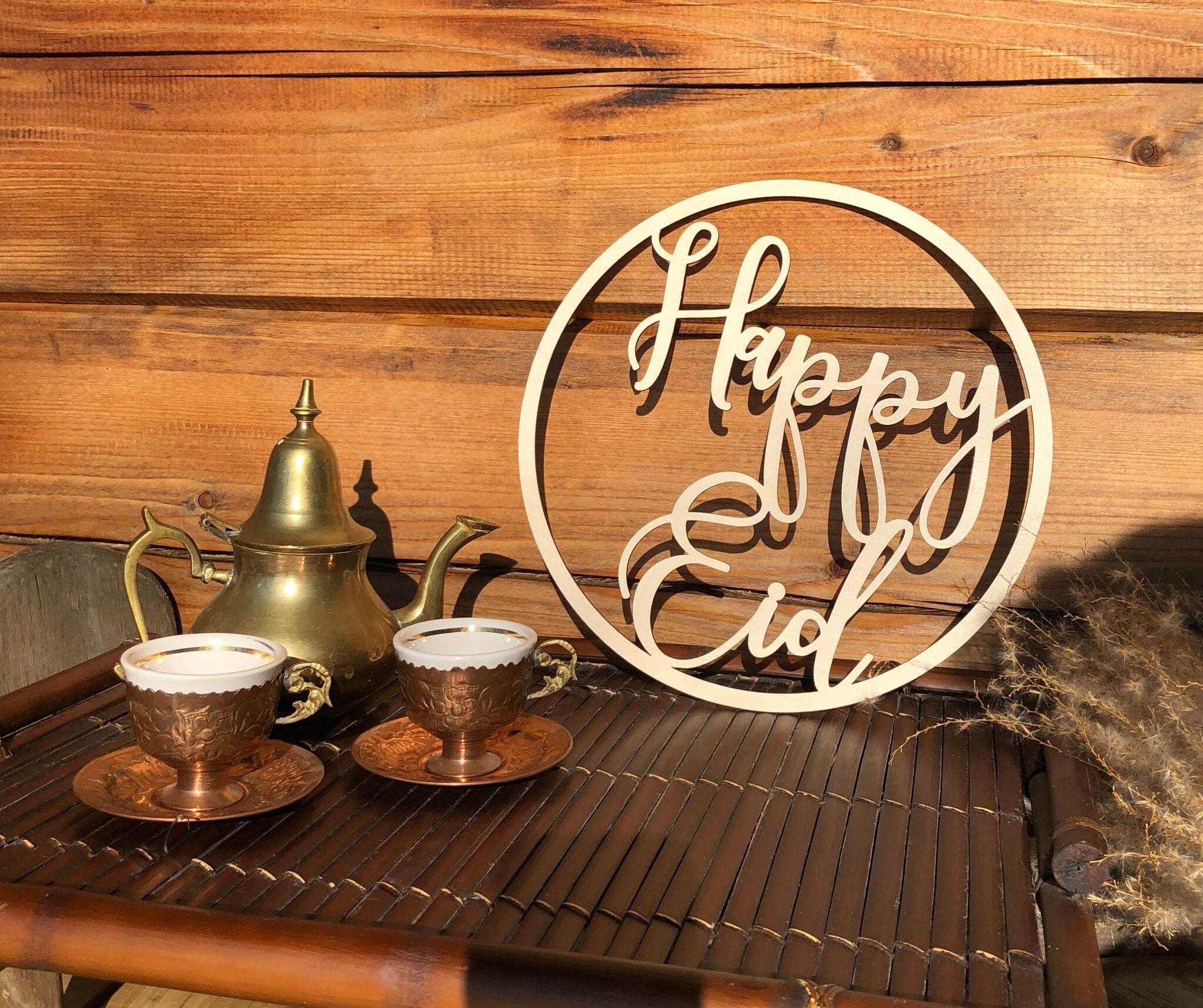 EID AL-FITR LEGNO Hajj Mubarak fai da te lettera inglese EUR 7,06 - IT