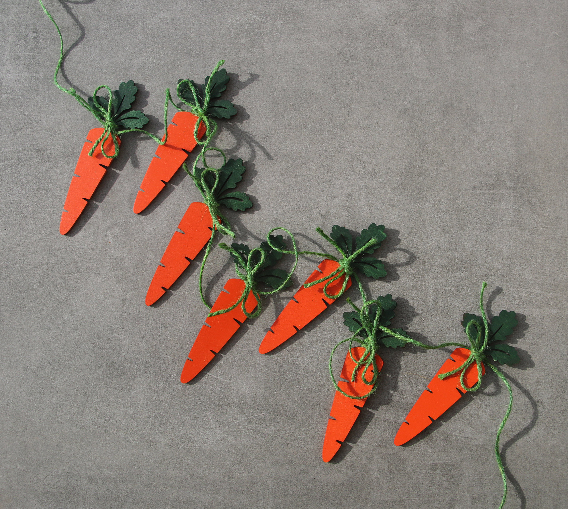 Easter Carrot Garland Wood Carrot Garland Wood Shapes Easter Etsy