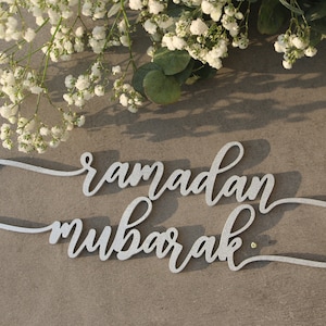 Eid Deko Ramadan Platzkarten EID MUBARAK Dekorationen Laser cut Ortseinstellung Bismillah Inshallah Zeichen Mubarak Zeichen Alhamdulillah Schild
