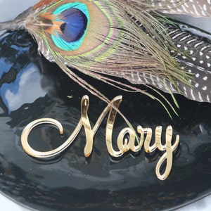 Gold mirror Wedding place cards/Acrylic place cards /GOLD mirror place cards /Acrylic laser cut place names/Cards/Wedding table place cards
