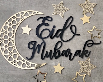 Eid decorations EID MUBARAK sign Ramadan  Mubarak sign Ramadan sign Islamic wall decor Ramadan Kareem Eid decors