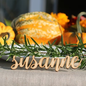 Laser Cut wood Thanksgiving Name signsCustom Laser cut Thanksgiving Setting SignsThanksgiving place cardsThanksgiving table decors image 8