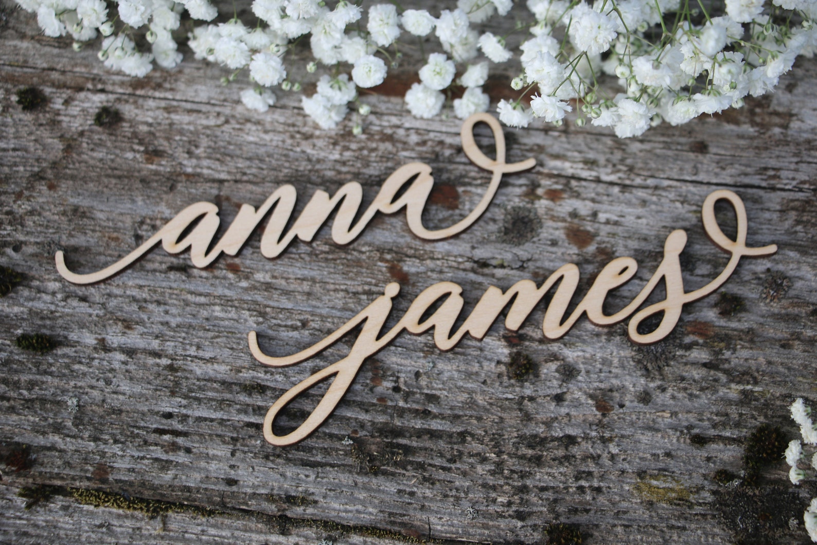 Laser Cut Wood Names Custom Laser Cut Name Signs Wedding Place Etsy