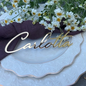 Nomi in legno tagliato al laser Targhe con nome tagliate al laser personalizzate Segnaposti per matrimoni Targhe in legno tagliato al laser Targhe per coperti Targhette con nome