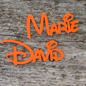 Segnaposti stile carattere DisneyCarte Disney per matrimonio tagliate al laserSegnaposti tagliati al laserDecorazioni per la tavola di nozzeDecorazioni per compleannoCarte da tavolo per bambini