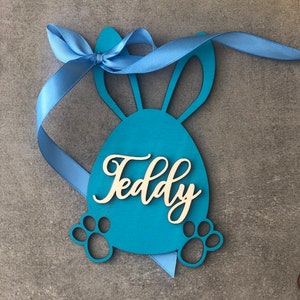 Étiquettes pour panier de Pâques Lapin Étiquettes personnalisées pour panier de Pâques Lapin Nom Décoration de Pâques Marque-places de Pâques personnalisés Cadeaux de Pâques