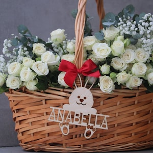 Easter Basket Tags Bunny Easter Tags Personnalisé Lapin Panier de Pâques Tags Nom décoration de Pâques personnalisé cartes de Pâques Cadeaux de Pâques