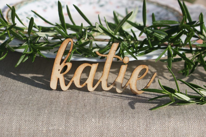 Laser Cut wood Thanksgiving Name signsCustom Laser cut Thanksgiving Setting SignsThanksgiving place cardsThanksgiving table decors image 9